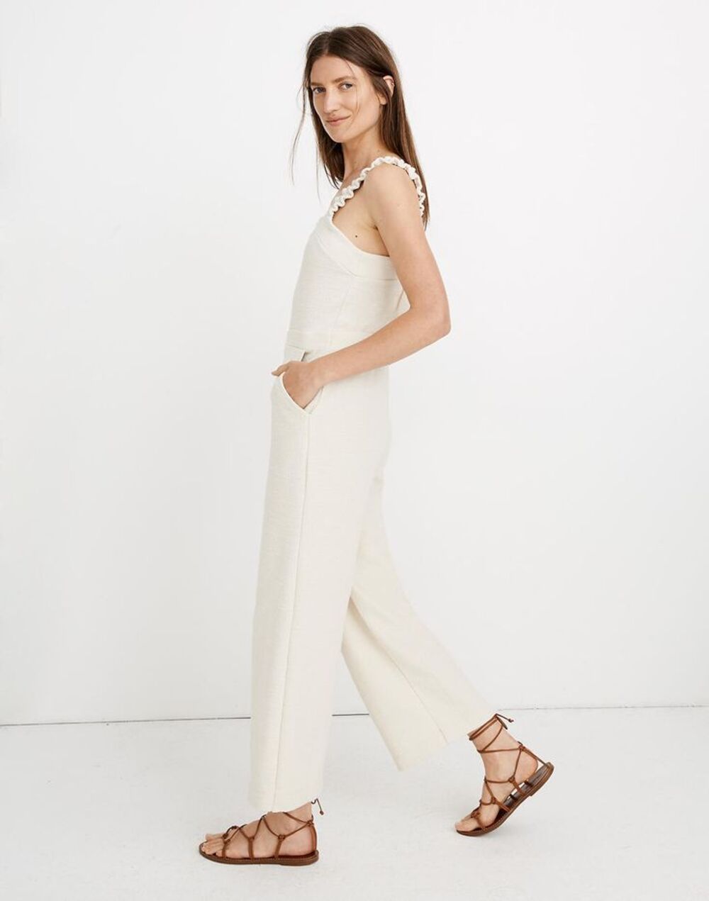 Madewell Texture & Thread Ruffle-Strap Jumpsuit 00